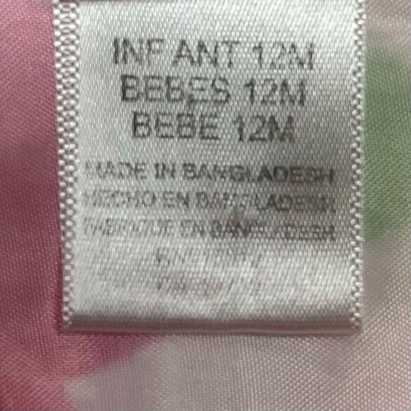 Youngland Pink And Yellow Floral Dress   Size 12 Months - Picture 4 of 6